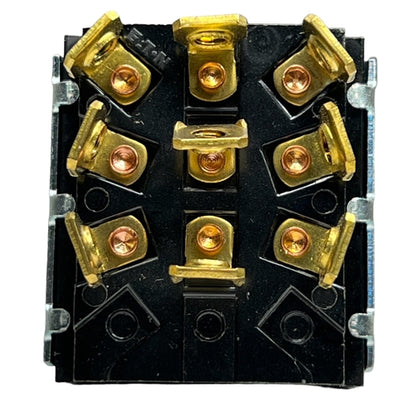 Eaton 7701K2 Toggle Switch 3PDT On-Off-On, 15A@125VAC (1HP) / 10A@250VAC (3/4HP), Screw Terminals (Screws Included)