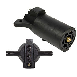 PICO 7705-11 7 Pole RV Male Plug to 5-Way Flat Female Trailer Connector Adapter, 1-Piece