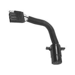 PICO 7706-11 4 Pole Round Male Plug to 4-Way Flat Female Trailer Connector Adapter, 1-Piece