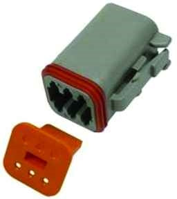 PICO 7997-11 Male 6 Way Deutsch Plug & Wedgelock, 1/Pack, Deutsch No: DT06-6S / W6S