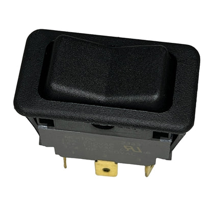 Eaton 8006K40N1V2 Rocker Switch DPDT On-Off-On, 15A@125VAC / 10A@250VAC (3/4HP), Black, QC Terminals