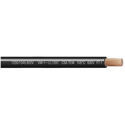 PICO 8018-0-44 Black TEW Wire 18AWG 16/30 Stranded Bare Copper, Single Conductor, CSA/600V/105C, 25' Length