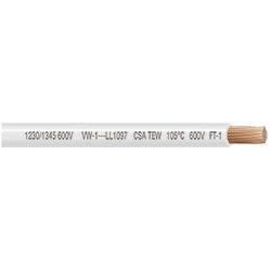 PICO 8018-6-44 White TEW Wire 18AWG 16/30 Stranded Bare Copper, Single Conductor, CSA/600V/105C, 25' Length