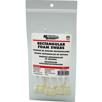 MG Chemicals 814-10 Rectangular Foam Swabs (10 Pack)