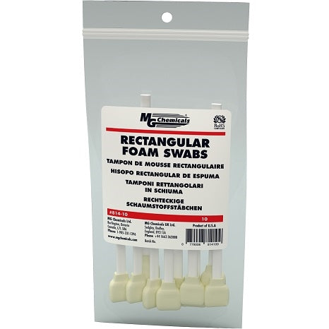 MG Chemicals 814-10 Rectangular Foam Swabs (10 Pack)