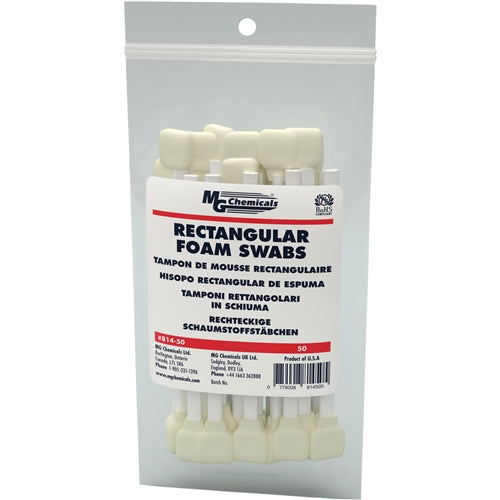 MG Chemicals 814-50 Rectangular Foam Swab (50 Pack)
