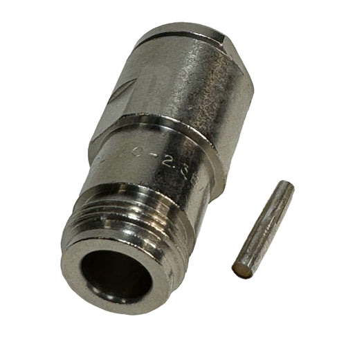 Amphenol 082-63 N-Type Clamp Jack Inline for RG8/213/214