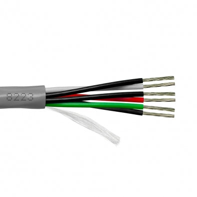 Provo 8223 Multi-Pair Cable 22AWG 6 Conductor (3 Pair) Stranded TC, Unshielded, Gray PVC, CMG/FT4 UL (300M = Full Roll)