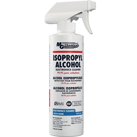 MG Chemicals 824-500ML 99.9% Pure Anhydrous Isopropanol Pump Bottle