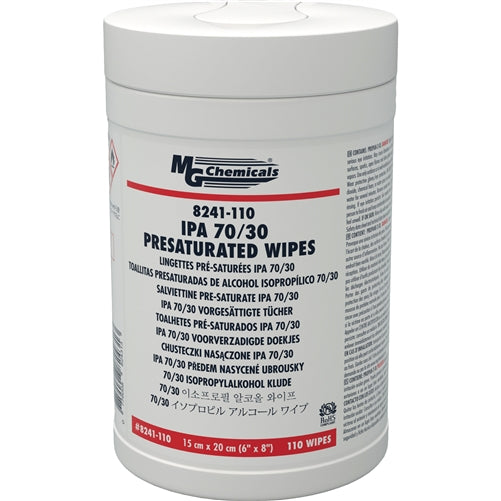 MG Chemicals 8241-110 IPA 70/30 Presaturated Wipes for Electronics