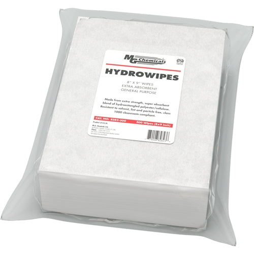 MG Chemicals 8282-300 Hydrowipes (300 Wipes: 8" x 9")