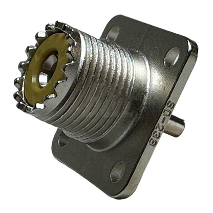 Amphenol 083-1R UHF Panel Receptacle 4 Hole Square (E0224)