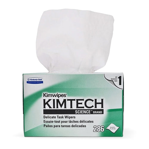 MG Chemicals 830-34155 Kimtech Kimwipes 4.4" x 8.4" 1-PLY Delicate Task Wipers (286 Pack), Pop-Up Box