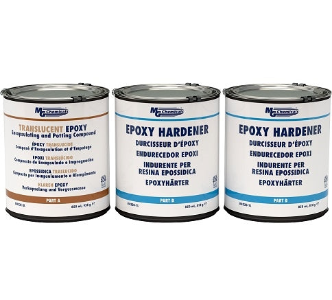 MG Chemicals 832C-3L Clear Potting Compound / Epoxy, 3 Can Kit