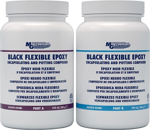 MG Chemicals 832FX-450ML Black Flexible Epoxy & Potting Compound (1:1)