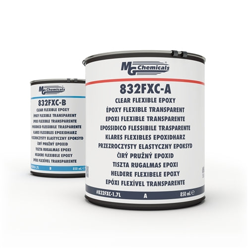 MG Chemicals 832FXC-1.7L Clear Flexible Encapsulating Epoxy & Potting Compound, 2 Can Kit