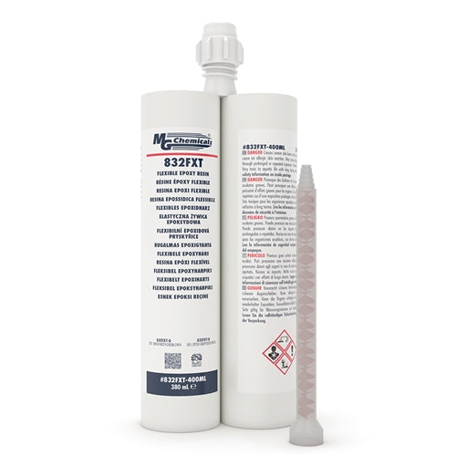 MG Chemicals 832FXT-400ML Black Flexible Epoxy Resin, Dual Cartridge