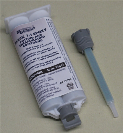 MG Chemicals 832HD-50ML Black Encapsulating Epoxy & Potting Compound 1:1, Dual Cartridge