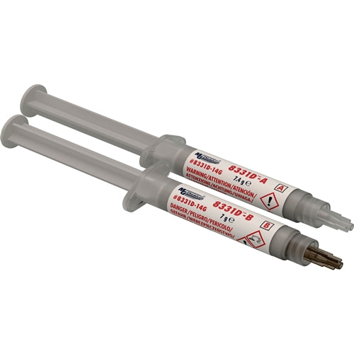 MG Chemicals 8331D-14G Silver Conductive Epoxy Adhesive, 2 Syringe Kit