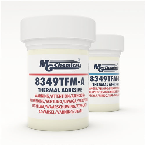 MG Chemicals 8349TFM-45ML Thermally Conductive Epoxy Adhesive, Flame Retardant, 2 Jar Kit