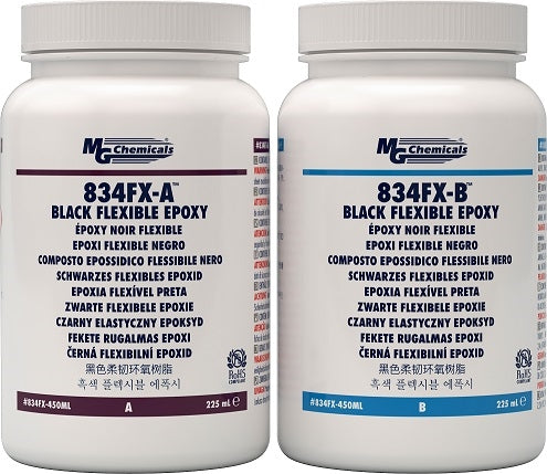 MG Chemicals 834FX-450ML Black Flexible Flame Retardant Epoxy Encapsulating and Potting Compound