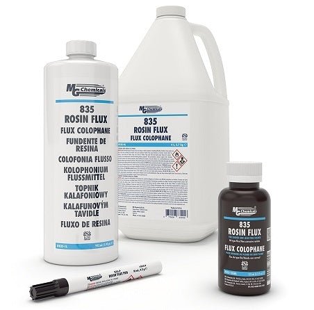 MG Chemicals 835-100ML Rosin Flux Liquid 100mL Bottle Compatible with with Leaded or Lead Free Solders