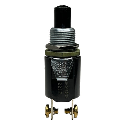Eaton 8411K12 Momentary Push Button Switch SPST N/O Off-(On), 750mA @ 125VAC/VDC / 250mA @ 250VAC/VDC, Screw Terminals