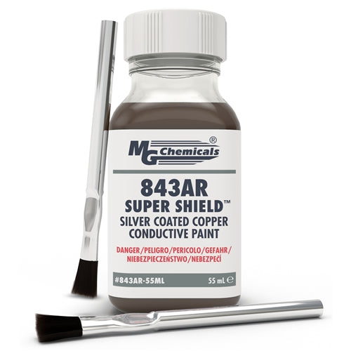 MG Chemicals 843AR-55ML Super Shield Silver-Coated Copper Conductive Paint, 55mL Jar