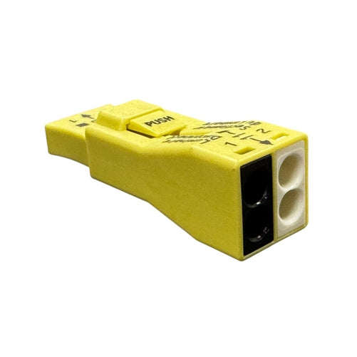 Wago 873-902 Wago Luminaire Disconnect Connector, Push Wire Connection, 2-CONTACTS, 18-12AWG Solid, 16-12AWG Stranded