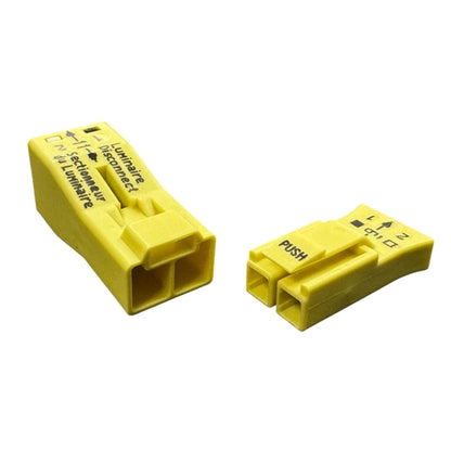 Wago 873-902 Wago Luminaire Disconnect Connector, Push Wire Connection, 2-CONTACTS, 18-12AWG Solid, 16-12AWG Stranded