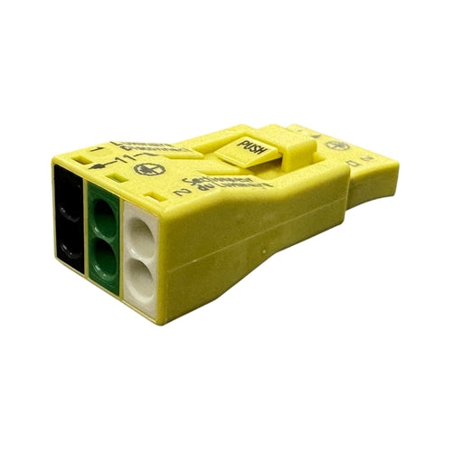 Wago 873-953 Wago Luminaire Disconnect Connector, Push Wire Connection, 3-CONTACTS, 18-12AWG Solid, 16-12AWG Stranded