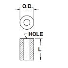 Keystone 888 #6 Unthreaded Nylon Standoff / Spacer L: 3/4" Johnson Part # 314-1431-024