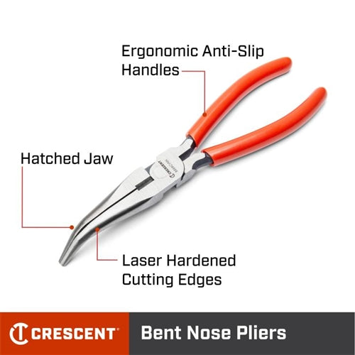 Crescent 8886CVN 6" Bent Needle Nose Solid Joint Pliers
