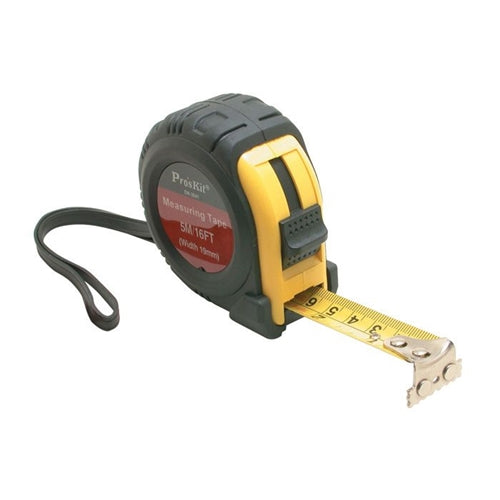 Proskit 900-150 Tape Measure, Anti-Slip Rubber Case, Magnetic End-Hook, 16' Length