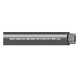 PICO 9004-0-24 4 AWG Black Boat Cable Wire, 25' Length