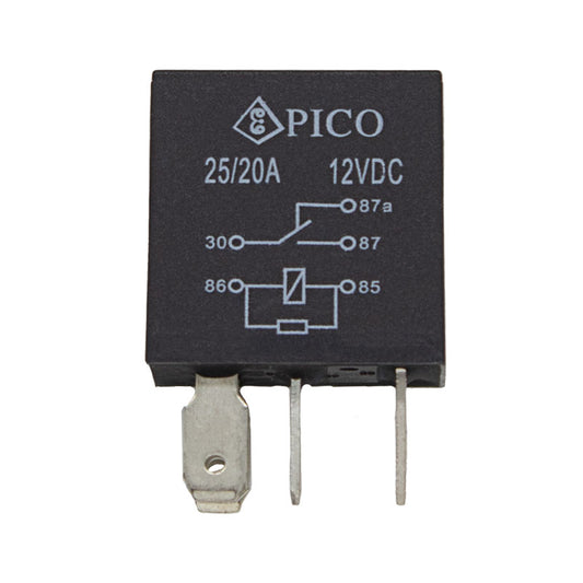 PICO 911-35 12V DC 25/20 Amp SPDT Micro Relay with Resistor, 25-Piece