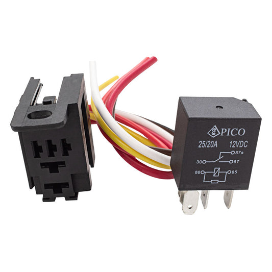 PICO 912-91 12V DC 25/20 Amp Micro Relay & Pigtail Combo Pack, 1-Set