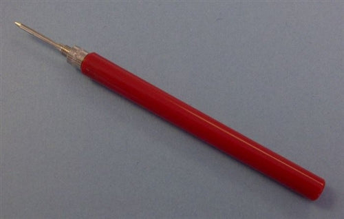 Philmore 912J Red Solderless Test Prods, Brass Nickel Plated Solderless Phone Tips 3/4" Long
