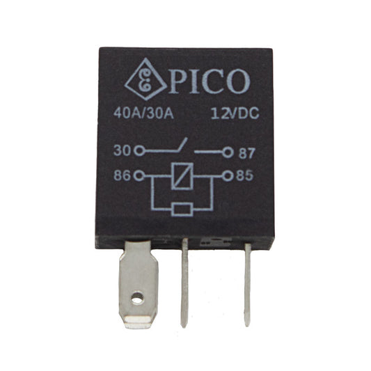 PICO 913-35 12V DC 40/30 Amp SPST Micro Relay with Resistor, 25-Piece