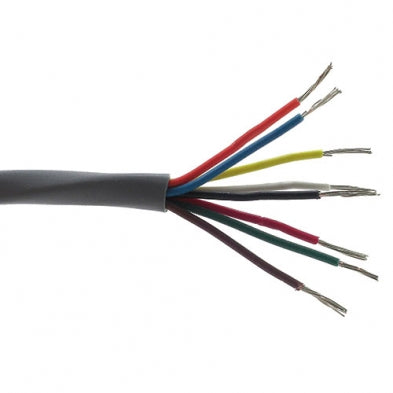 Provo 9207 Multi-Conductor Cable 20AWG 7 Conductor Stranded TC, Unshielded, Gray PVC, CMG/FT4, CSA/UL (300M = Full Box)