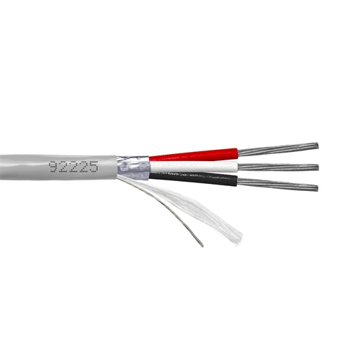 Provo 92225 Multi-Conductor Cable 20AWG 3 Conductor Stranded TC, Shielded, Gray PVC, CMG/FT4, CSA/UL (300M - Full Roll)