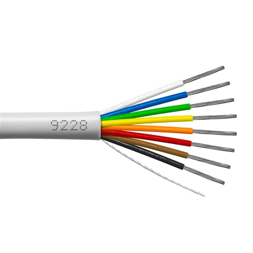 Provo 9228 Multi-Conductor Cable 22AWG 8 Conductor Stranded TC, Unshielded, Gray PVC, CMG/FT4, CSA/UL (150M = Full Box)