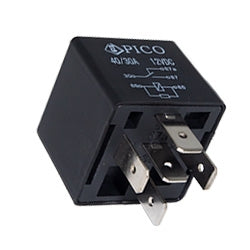 PICO 931-11 Automotive Relay 12VDC SPDT, 30A-NC/40A-NO, No Bracket, Supression Resistor, Alt to Tyco 1432786-1