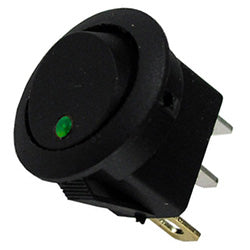 PICO 9415-3-36 10 Amp 12V On-Off Round Rocker with LED Switch - Green, 100-Piece