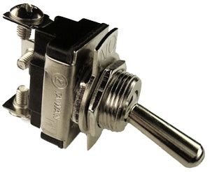 PICO 9434-BP Metal Bat Handle Toggle Switch SPDT On-Off-On, 15A@12VDC / 35A@6VDC, Screw Terminals
