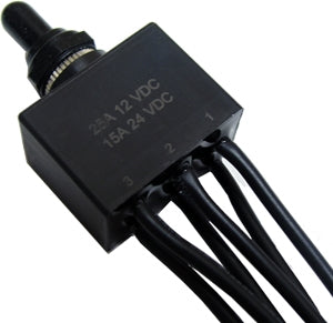 PICO 9464-11 Weather Resistant Sealed Toggle Switch DPDT (On)-Off-(On), 25A@12VDC / 15A@24VDC ** Rated for 12/24V **