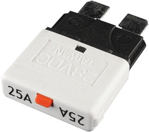 PICO 9527-11 Circuit Breaker / Fuse 25 Amp 12VDC TYPE3 ATC/ATO, Manual Reset ** Maximum 28VDC **