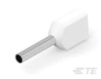 AMP TE 966144-1 White Dual Wire Ferrule, 2 x 0.50mm (2 x 20AWG) 100/Pack