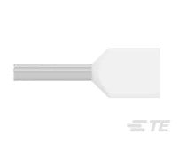 AMP TE 966144-1 White Dual Wire Ferrule, 2 x 0.50mm (2 x 20AWG) 100/Pack