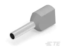 AMP TE 966144-2 Gray Dual Wire Ferrule, 2 x 0.75mm (2 x 18AWG) 100/Pack
